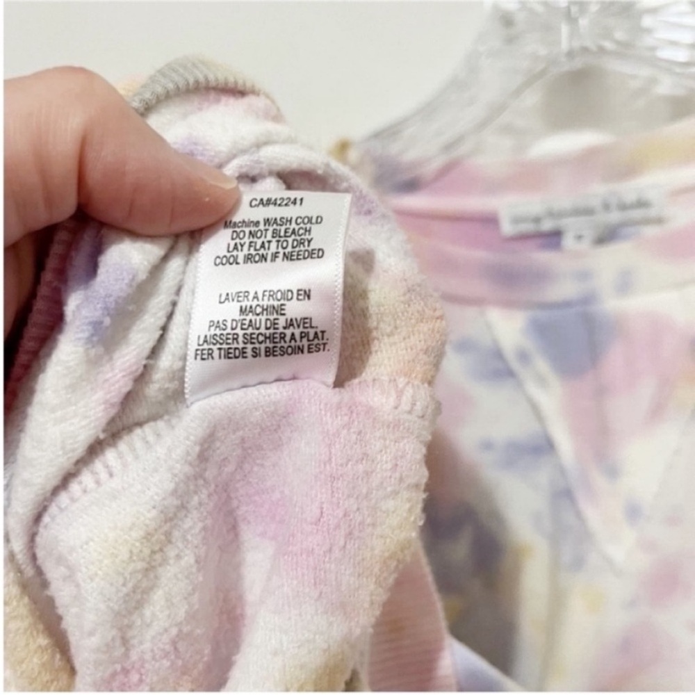 Young Fabulous & Broke Juliette sweatshirt white purple tie dye oversized - Picture 8 of 9